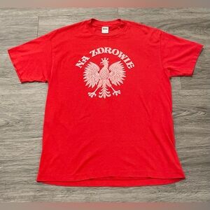 Vintage Na Zdrowie Polish Shirt, Made in USA, Buffalo NY, Dyngus Day